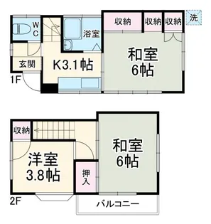 神奈川県相模原市中央区青葉1【一戸建】の間取り