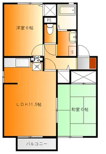 ロイヤルガーデンE【1階】の間取り