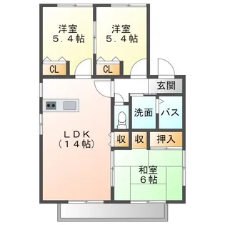 上野アパート【1階】の間取り
