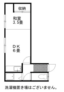 1DKの間取り画像
