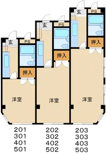 シャルマン請地【5階】の間取り