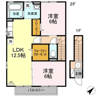 シャトームートン【2階】の間取り