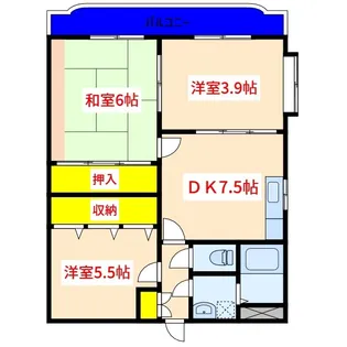 シャンラック【1階】の間取り