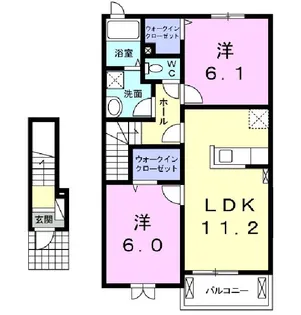 クレア【2階】の間取り