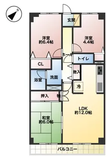 シティ武蔵藤沢【4階】の間取り