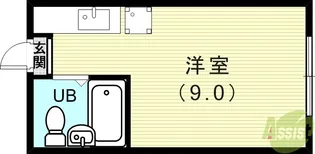 妙法寺ハイツD棟【1階】の間取り