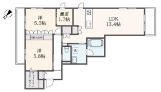 神奈川県川崎市中原区木月4【マンション】の間取り