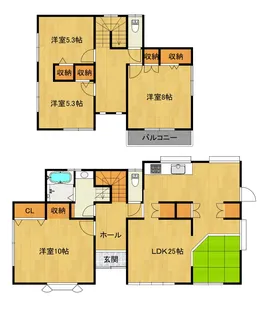 群馬県太田市東長岡町【一戸建】の間取り