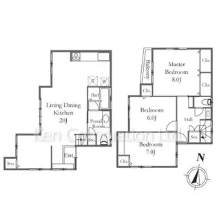 東京都港区南麻布3【一戸建】の間取り