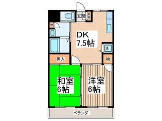 清水ハイツ【2階】の間取り