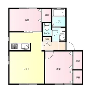 ヴィースターブル B【2階】の間取り