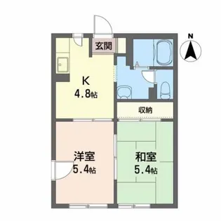 若葉サンデール【1階】の間取り