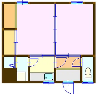 南アパート【2階】の間取り