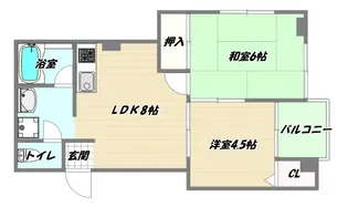 大阪府大阪市淀川区三国本町2【マンション】の間取り