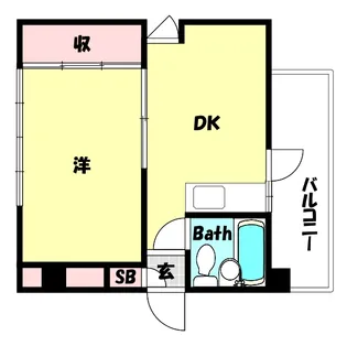 ソレイユ北野【4階】の間取り