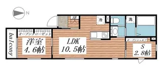 サニープレイス都賀【1階】の間取り