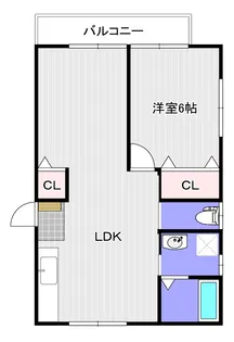 コーポ松江【1階】の間取り