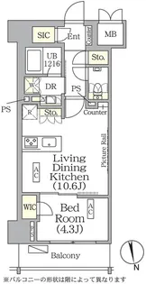 東京都新宿区東五軒町【マンション】の間取り