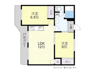 2LDKの間取り画像