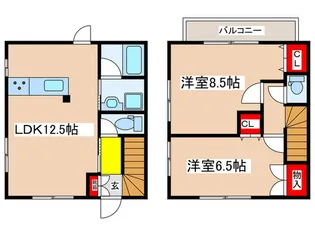 東京都北区上十条2【一戸建】の間取り