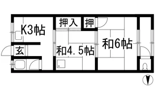 ぴーすアパート【2階】の間取り