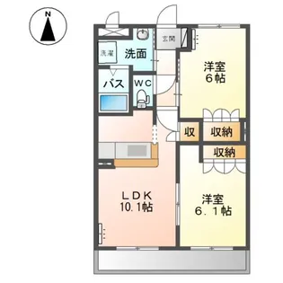 群馬県高崎市上大島町【アパート】の間取り