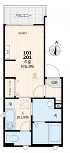 東京都足立区千住1【アパート】の間取り