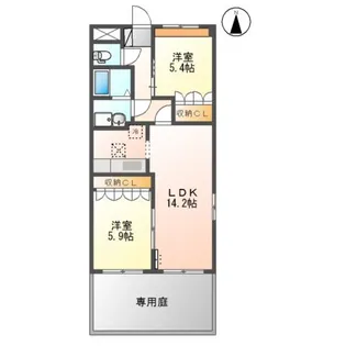 ロイヤルハイツII【1階】の間取り