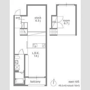 ridge【1階】の間取り