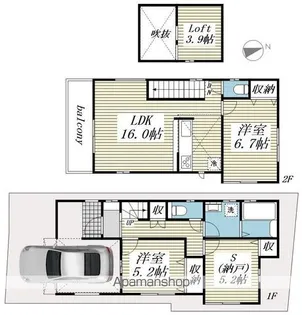 埼玉県所沢市大字山口【一戸建】の間取り