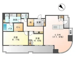 千種タワーヒルズ【21階】の間取り