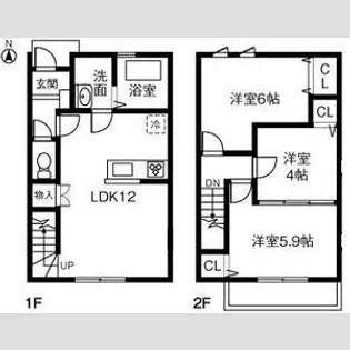 岐阜県岐阜市次木【一戸建】の間取り