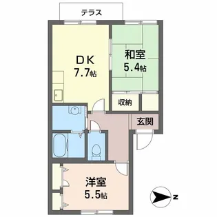 サンシャイン高円【1階】の間取り