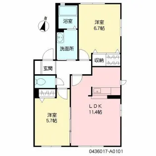 セピアコート I棟【1階】の間取り