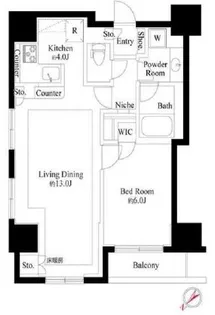 グランスイート銀座レスティモナーク【9階】の間取り