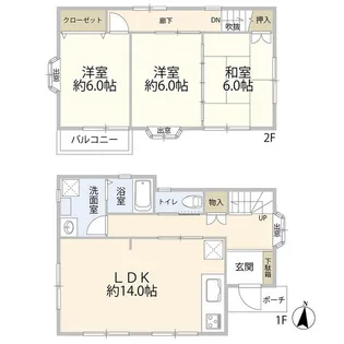 神奈川県厚木市三田南1【一戸建】の間取り