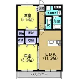 ユーミータウン【4階】の間取り