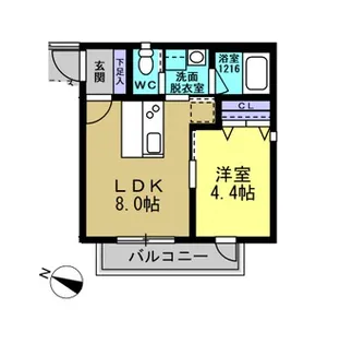 LaCrasso横濱山手駅前【1階】の間取り
