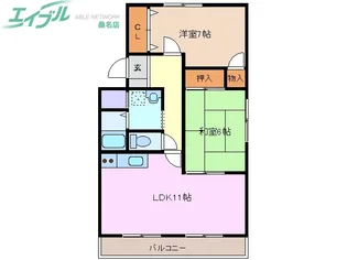 プレステージSK【2階】の間取り