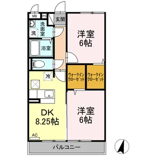 コンフォール瑞江V・VI VI【1階】の間取り