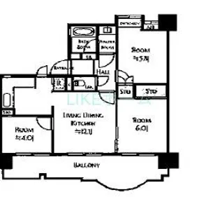 インシュランスビルディングIX【3階】の間取り