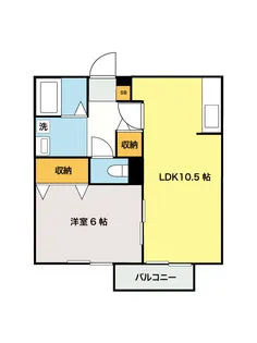 オオモリアパートメント【2階】の間取り
