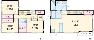 東京都杉並区浜田山4【一戸建】の間取り