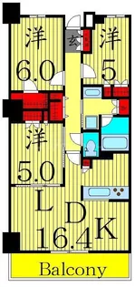 パークホームズ亀有ガーデンズコート【5階】の間取り