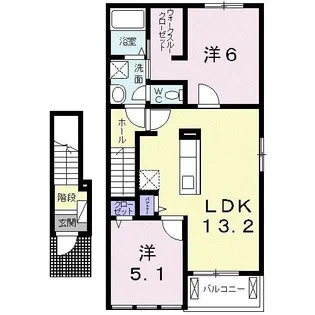 カルム・ルシエル横尾【2階】の間取り