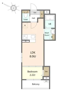 アークリヴェール河原町【3階】の間取り