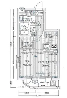 ビーシティアパートメント東京サウス【5階】の間取り
