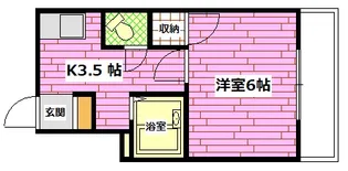 フルーレ矢野【1階】の間取り