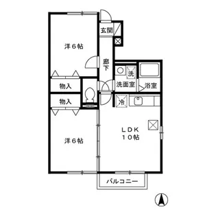 アミティA【1階】の間取り