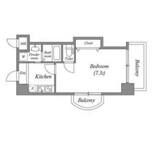 Uresidence京橋【4階】の間取り